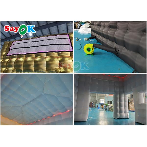 LED дискотека ночной клуб вечеринка палатка надувная палатка надувный ночной клуб для событий для взрослых черный кубический дом