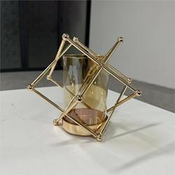 Wholesale wedding centerpieces single gold candle holder for event decor