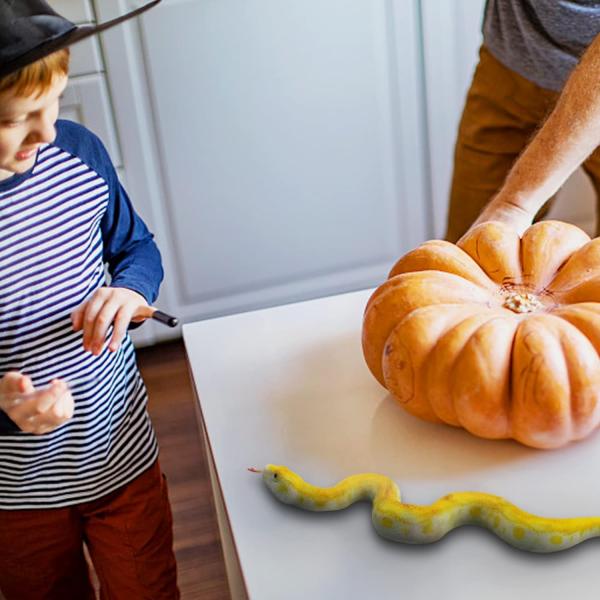 Realistic Snakes Toy Python Action Model for Unisex Ages 8-13 Halloween Prank Props