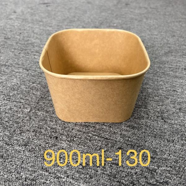Disposable Bowl Eco-Friendly Takeaway Salad Box with Microwavable Lunch Box and Plastic Lid
