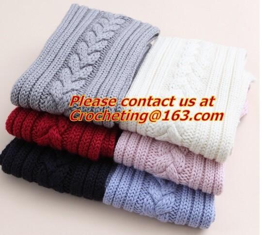 Fashion Accessory New Style Knitting Scarf Loopschal Wave Knit Scarf, Crocheted Ruffle Sca