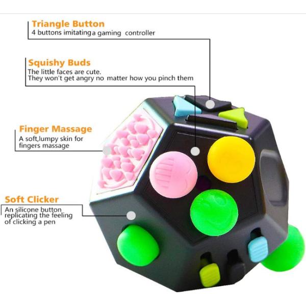 Куб 12, который встали на сторону игрушек непоседы сброса стресса для взрослых детей