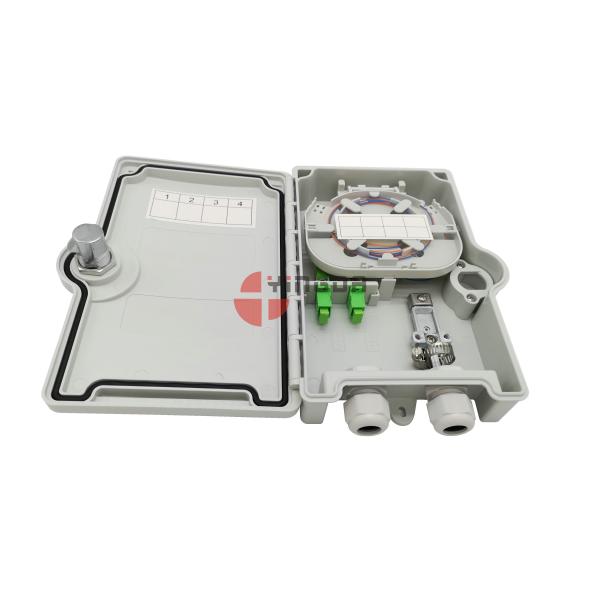 Outdoor IP65 Fiber Optic Splitter Box Plastic 2 Ports Polymer Synthetic Plastic Material