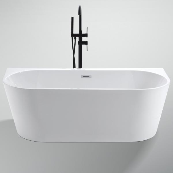 US Sales European Typical Pure PMMA Acrylic Wall Side Freestanding Bathtub 1700mm