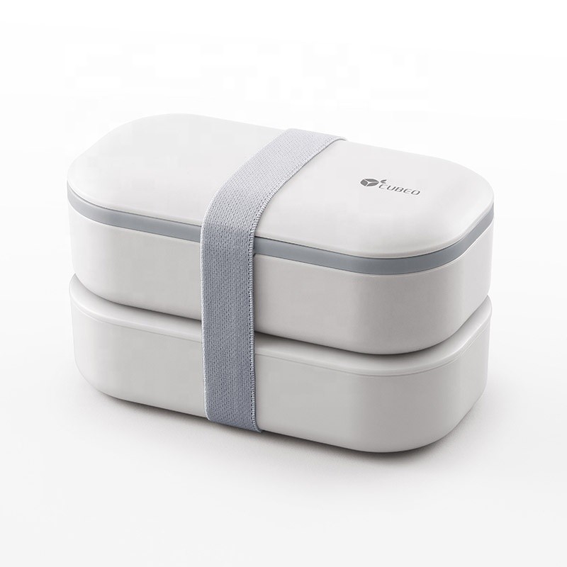378g Stackable 2 Tier Custom BPA Free Leakproof Kids Bento Lunch Box Set with Bag