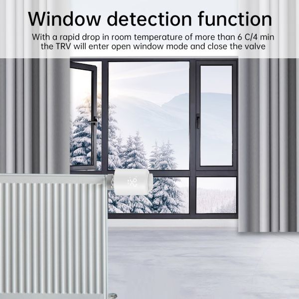 SIXWGH Tuya Zigbee 3.0 TRVL Smart Thermostat OLED Radiator Actuator Valve Programmable Temperature Controller Android Flip Home