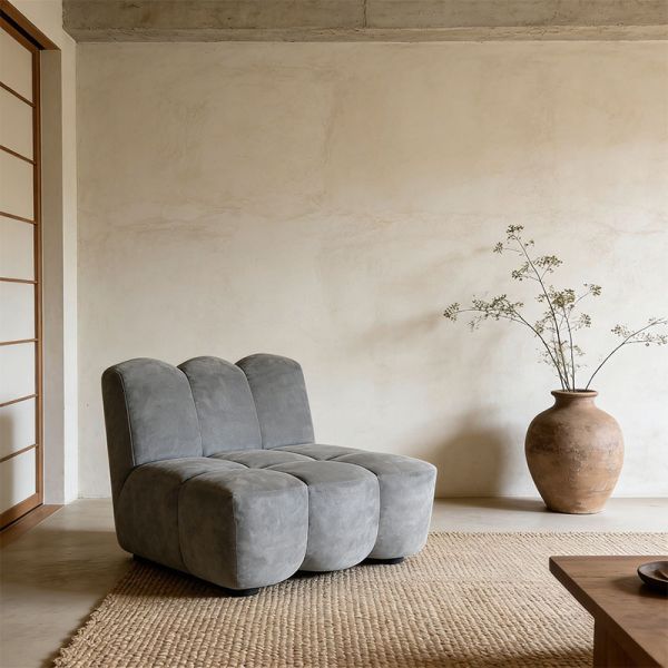 Vacuum Compressed Upholstered Modular Single Seat Fabric Compression Sofa Large Villa Apartment Living Room
