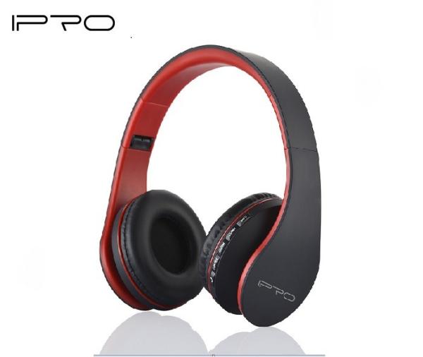 Casque sans fil stéréo rougeoyant de jeu d'ordinateur d'écouteurs de Bluetooth de logo fait sur commande