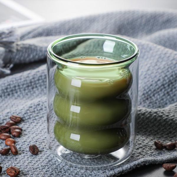 6oz Hot Selling High Borosilicate Handle Heat Resistant Double Wall Clear Coffee Glass