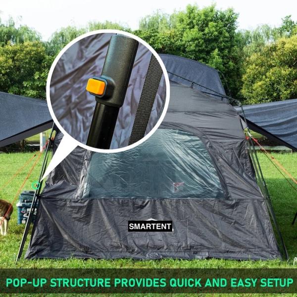 Легкая покрытая полиэстером ПоФибростекленная палатка для кемпинга для Tesla 3 сезон водонепроницаемая серая модель Быстрая установка за 10 минут