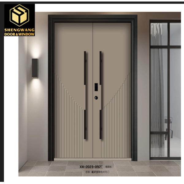 Anti-Deformation Aluminum Room Door With Solid Wood Skeleton For Durability