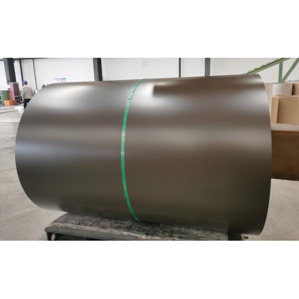 0.45mm 1200mm AZ150 PPGL Предварительно законченные цветные стальные катушки коричневый S320GD для кровельной облицовки