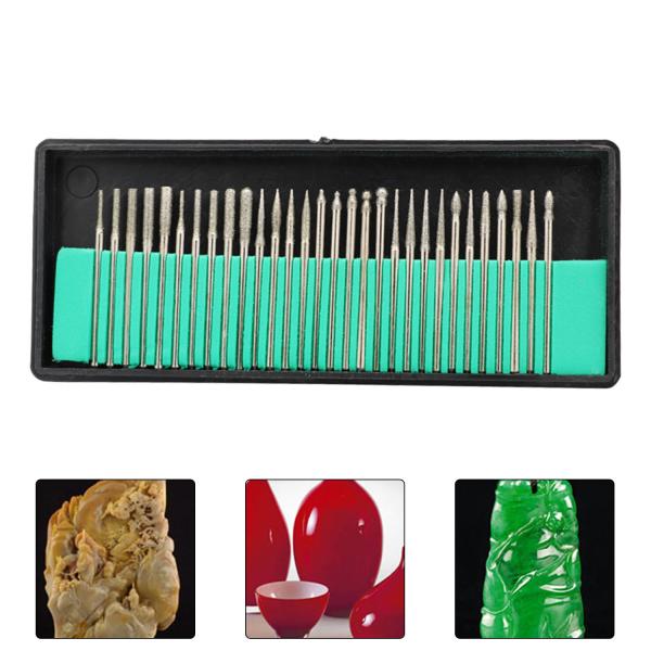 30PCS Jewelry Accessories Tools 2.35mm/3mm Diamond Grinding Head