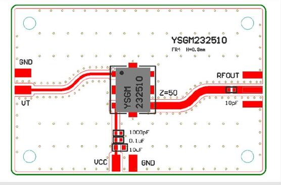 38mA 2300MHz - 2500MHz аналоговые устройства Vco, высокая стабильность малошумное Vco YSGM232510