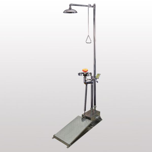 Anti Freeze Large Foot Pedal Emergency Safety Shower and Eyewash with 120-180L/min Flow Rate