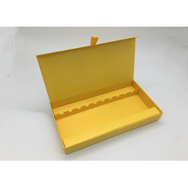Yellow Luxury Cosmetic Box Packaging For Hand Cream Full Printing 322x175x43mm