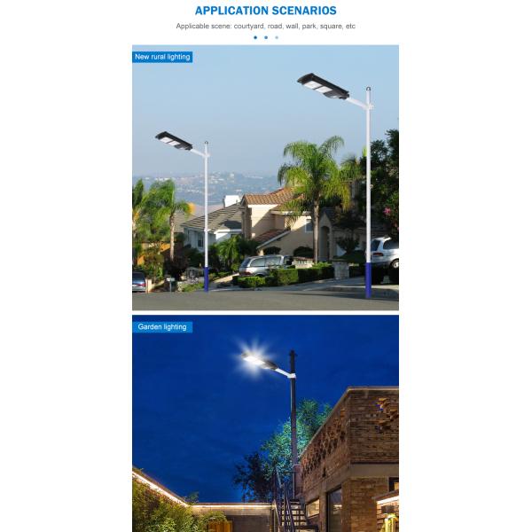 1700lm 48WH Solar Powered LED Street Lights Integrated 120W