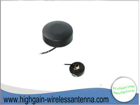 Black High Gain 3dBi Active Car GPS Antenna Low VSWR SMA / SMB / SMC Connector