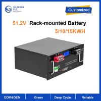 Lítio Ion Battery Renewable 48V 100AH 200AH 300Ah do sistema de energia solar da casa da montagem em rack LiFePO4
