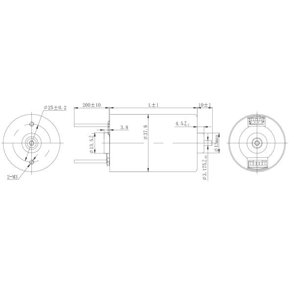 Junqi 38mm 24VDC 4000RPM Бесшовный постоянный ток 38CBL58 Для домашнего использования