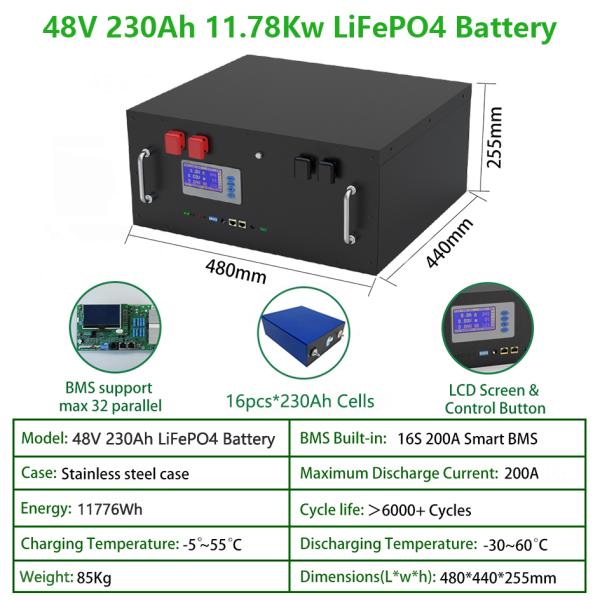 48V 200Ah ATV Lithium Ion Phosphate Power Wheelchair Battery LiFePO4 Replacement