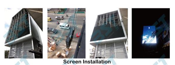 1/4 scan P10 1R1G1B Outdoor Advertising LED Display For Airport / Hotel  with 160X160mm Module