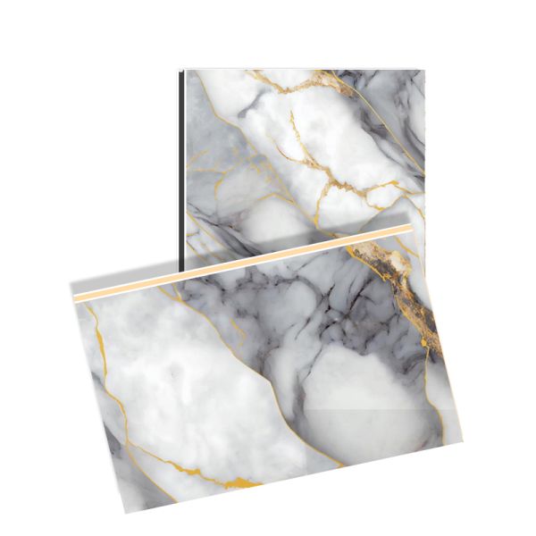 High Quantity Background Board Bamboo Charcoal Wood Veneer Marble Wall Panel Marble Look Wall Paneling
