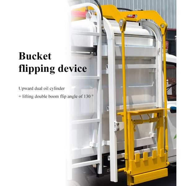 Electric 3-Wheel Side Bucket Truck Residential Property Waste Collector