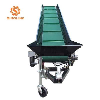 Petrol Log Conveyor Belt machinery Hay Elevator For Firewood 15 foot