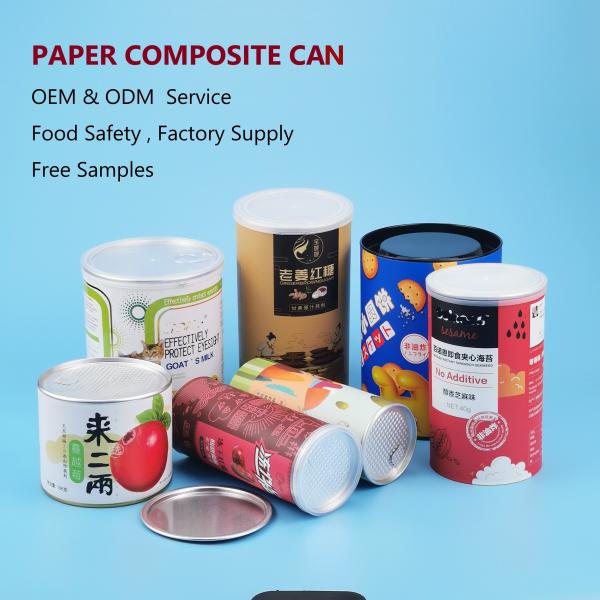 Non Spill Paper Cans Packaging Tube Cardboard Container