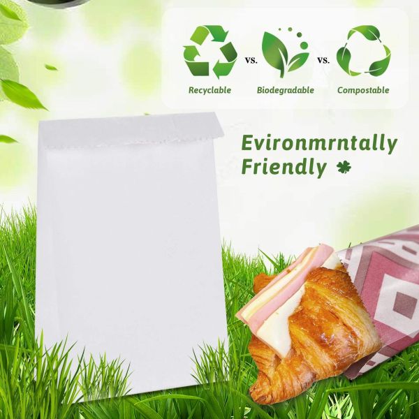 Eco-friendly Waxed Customized Glassine Paper Bag Envelope Printed Clothing Packaging
