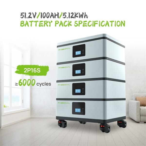 Single Lifepo4 Stackable Energy Storage System Rechargeable 48v 100ah