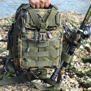 Fishing Backpack With Rod Holder Fishing Tackle Bag Fishing Gear Bag, Outdoor Camouflage Tactical Bag Fishing Bag