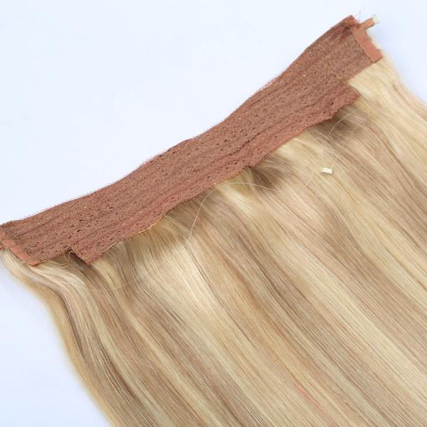 Thick Bottom 120g Remy Double Drawn Flip Human In Hair Extensions Halo Hair Extension