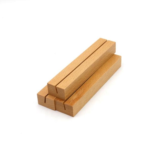 Base de madera Menú de madera Portador de tarjeta de mesa Portador de tarjeta postal Foto de imagen de visualización Stand para el escritorio Casa fiesta Decoración de oficina