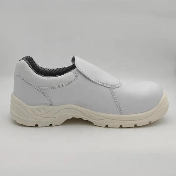 No Lace Kitchen Safety Shoes White Oil And Slip Resistant Shoes