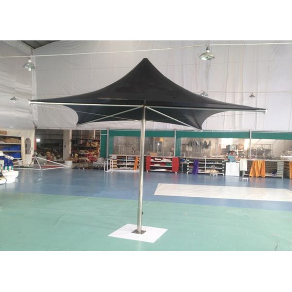 Зонтик навеса пляжа утюга нержавеющей стали низкопробный украшает установленный консольный зонтик