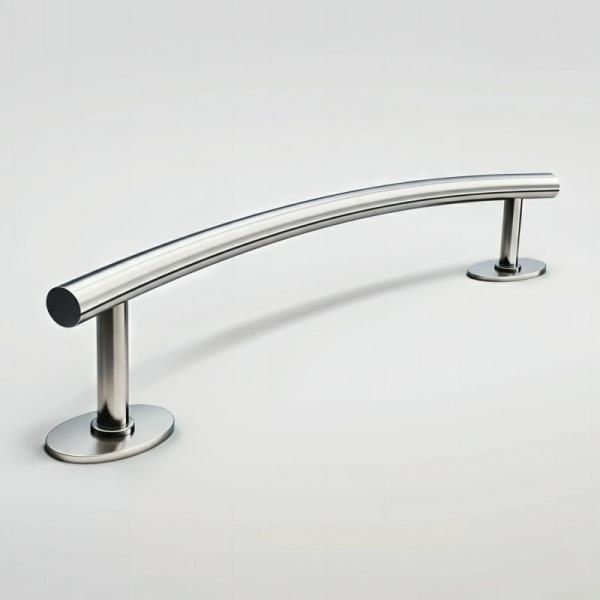 High-Strength Stainless Steel Handrails with 12mm Toughened Glass Support