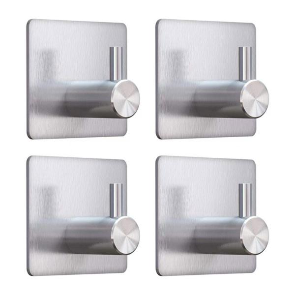 Adhesive Heavy Duty Waterproof Bathroom Shower Wall Towel Hooks Stainless Steel Kitchen Self Adhesive Sticky Hooks