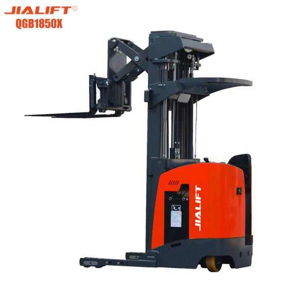 Forklift Electric Reach Truck Retractable Forks Seated On 1800kg Lifting 5000mm