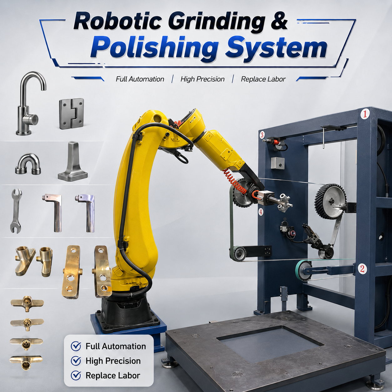 Customizable Automatic High Rigidity Metal Deburring Polishing Robot for Metal
