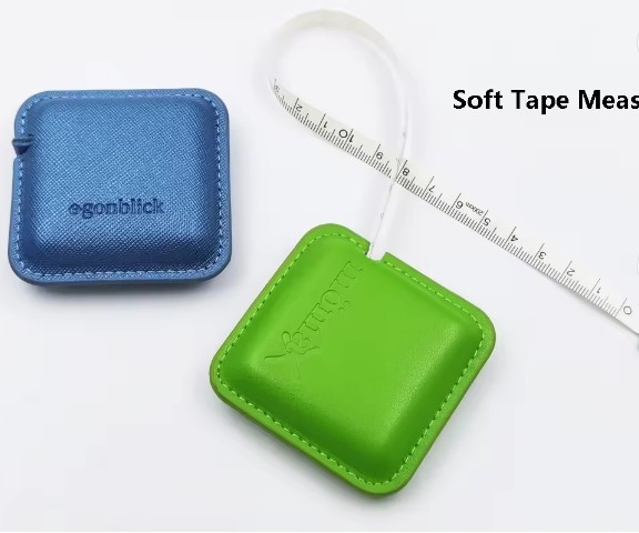 Подарок оптом Продвижение Дешевый Suare Мини-ленты Мера Ключевая цепочка с логотипом Мини-шивки Проекты ленты Мера