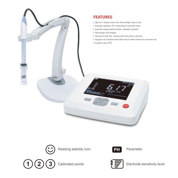 Desktop Laboratory Multi-parameter pH and Conductivity and DO Dissolved Oxygen Meter