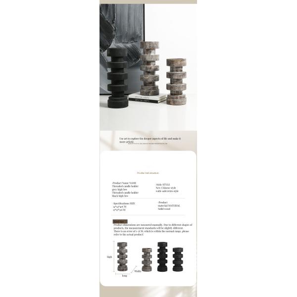 Customized Sizes Marble Candle Holder for Modern Silver Pillar Stand Home Wedding Party