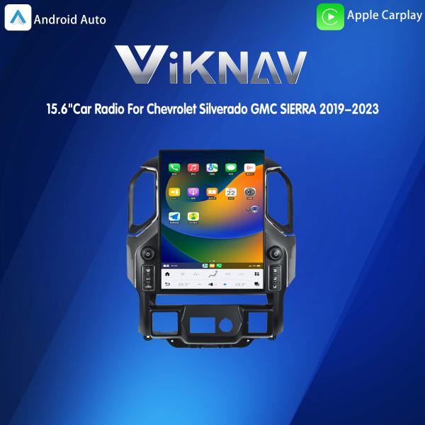 VIKNAV 15.6Car Radio For Chevrolet Silverado GMC SIERRA 2019-2023 Carplay Android Auto