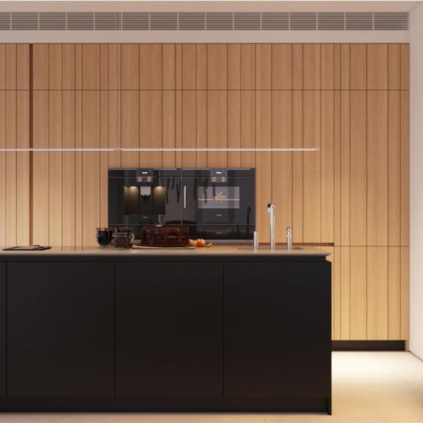 Modern PVC High Gloss Acrylic Kitchen Cabinets Eco Friendly