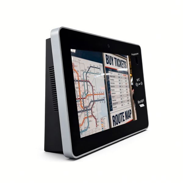 MJK 21.5 Inch Wall-Mounted Self Service Kiosk Touch Screen Terminal with Printer Digital Signage and Displays