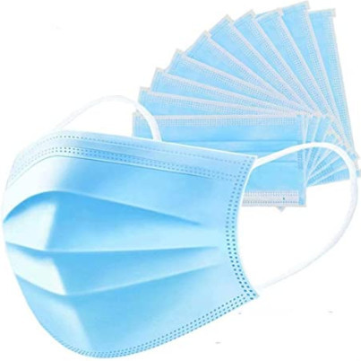 Fluid Resistant Foldable Face Mask , Non Irritating 3 Ply Non Woven Fabric Mask