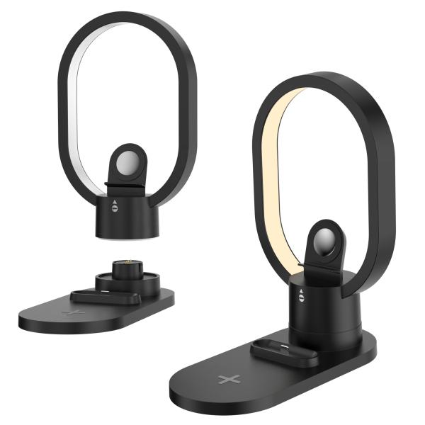 Qi Enabled  All In One Wireless Charging Station , Charging Night Lamp 9V