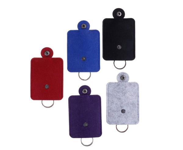Unisex Car Key Wallet Purse Felt Key Chain Bags 43 Colors With 3mm Thickness